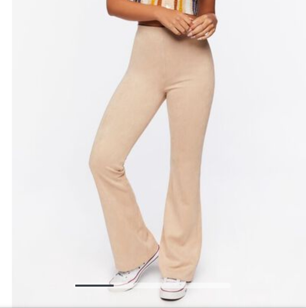 Cream Pants High-Rise Flare Pants MEDIUM NWT